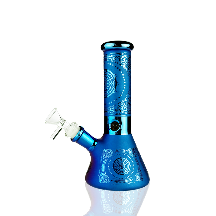 8 Inch Frosted Beaker Water Pipe with Male Bowl