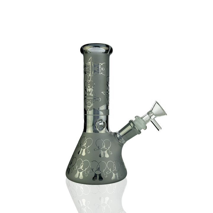 8 Inch Frosted Beaker Water Pipe with Male Bowl