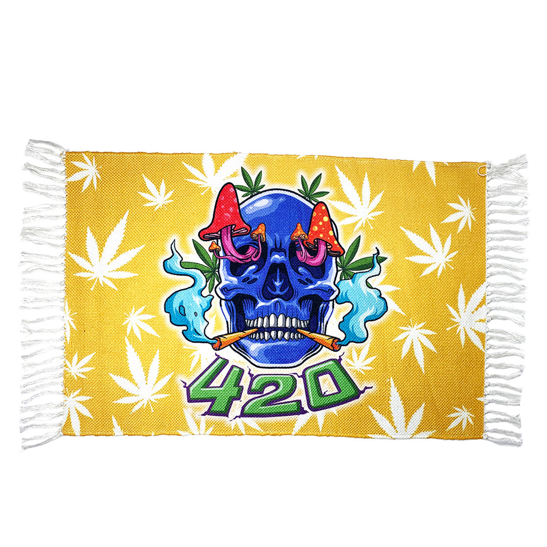 420 Skull Mushroom Doormat - 2x3 ft
