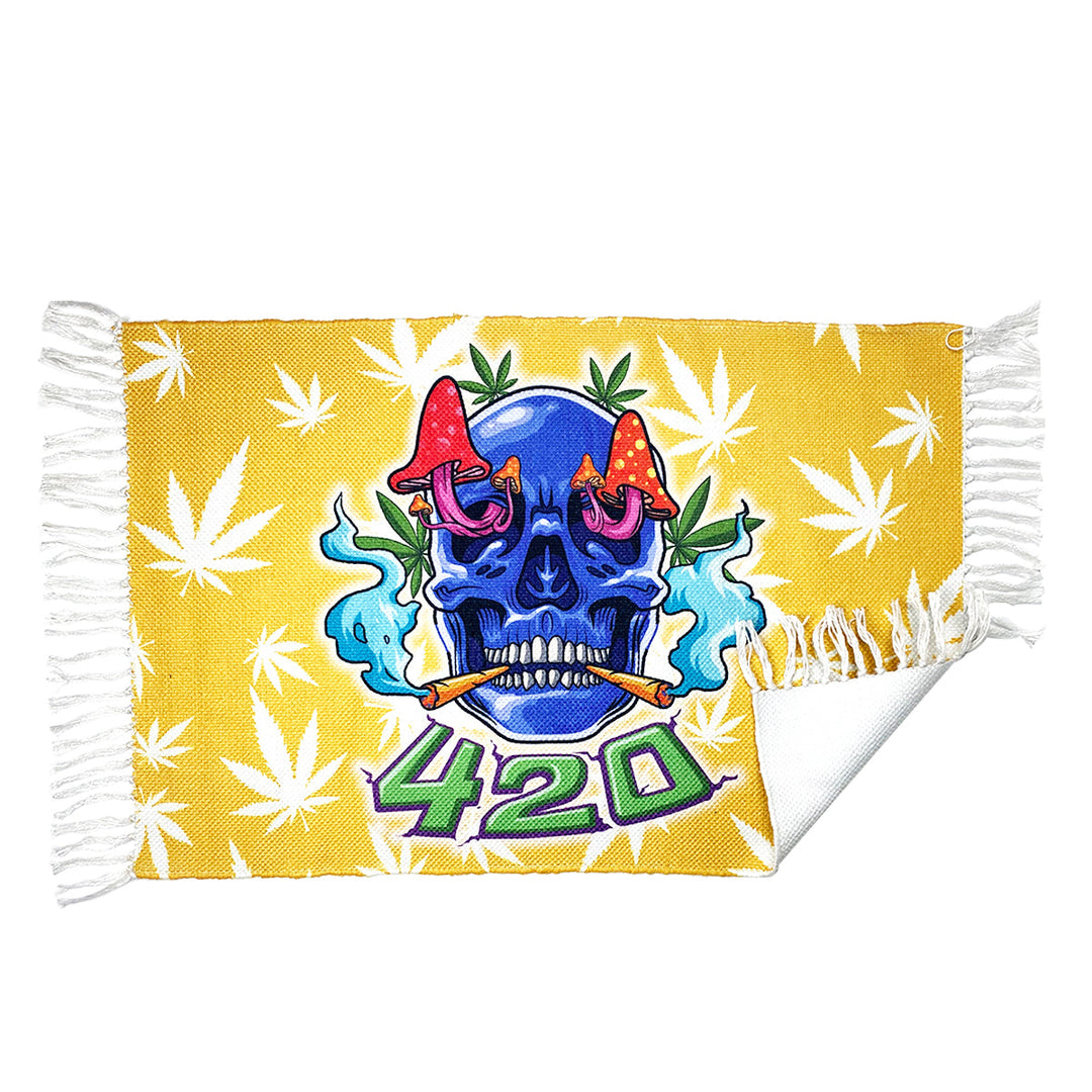 420 Skull Mushroom Doormat - 2x3 ft