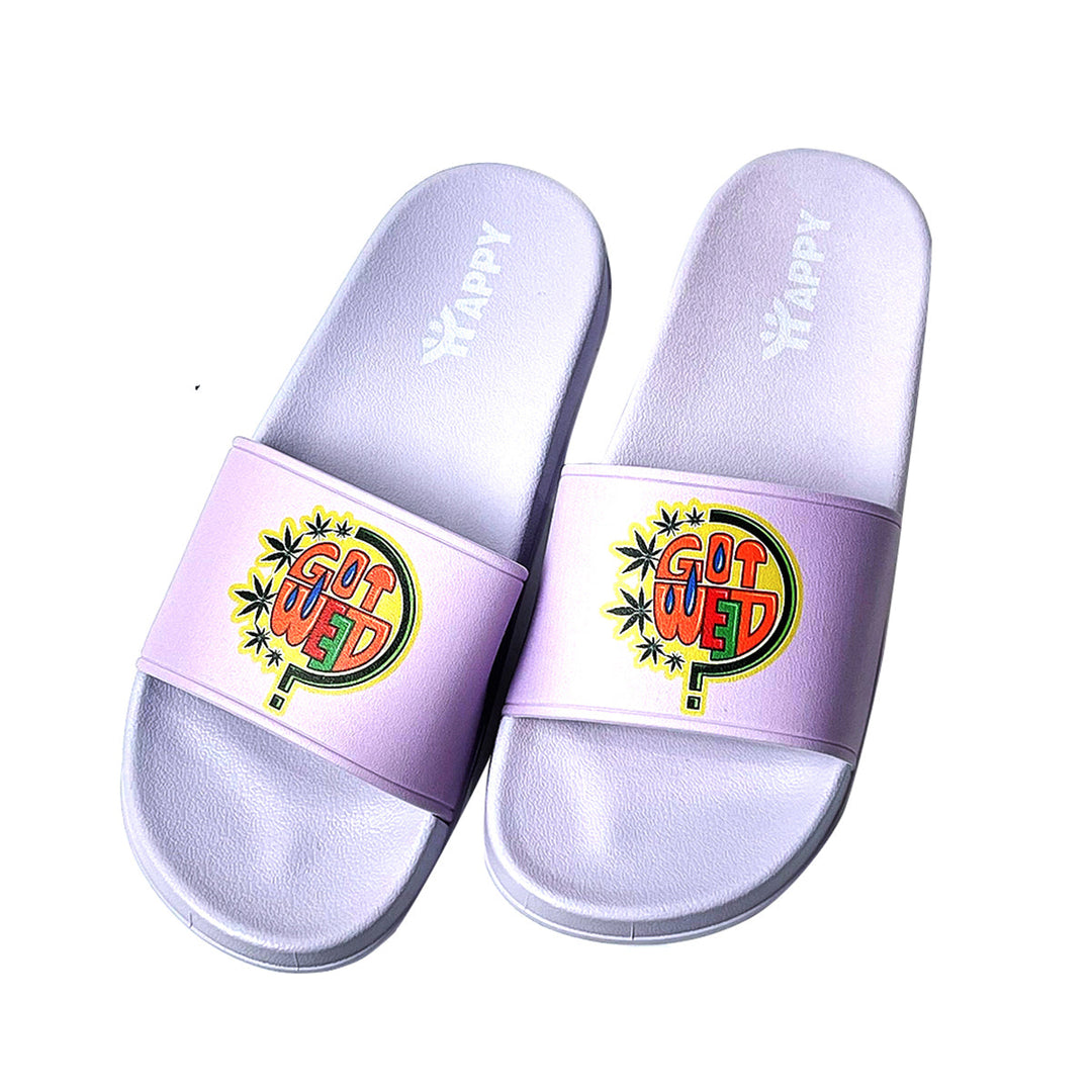 Herbal Leaf Slide Sandals - 4 Size Pack