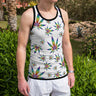 Rasta Leaf White Tank Top Assorted Sizes 6-Pack