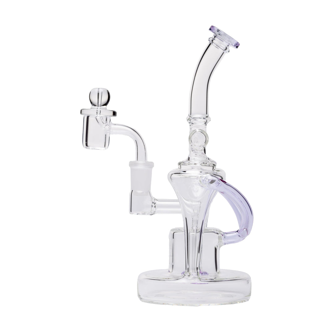 Compact Dual Recycler Dab Rig with Oil Catch