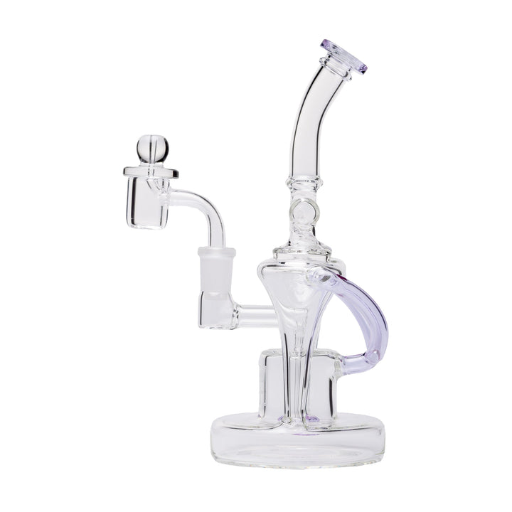 Compact Dual Recycler Dab Rig with Oil Catch