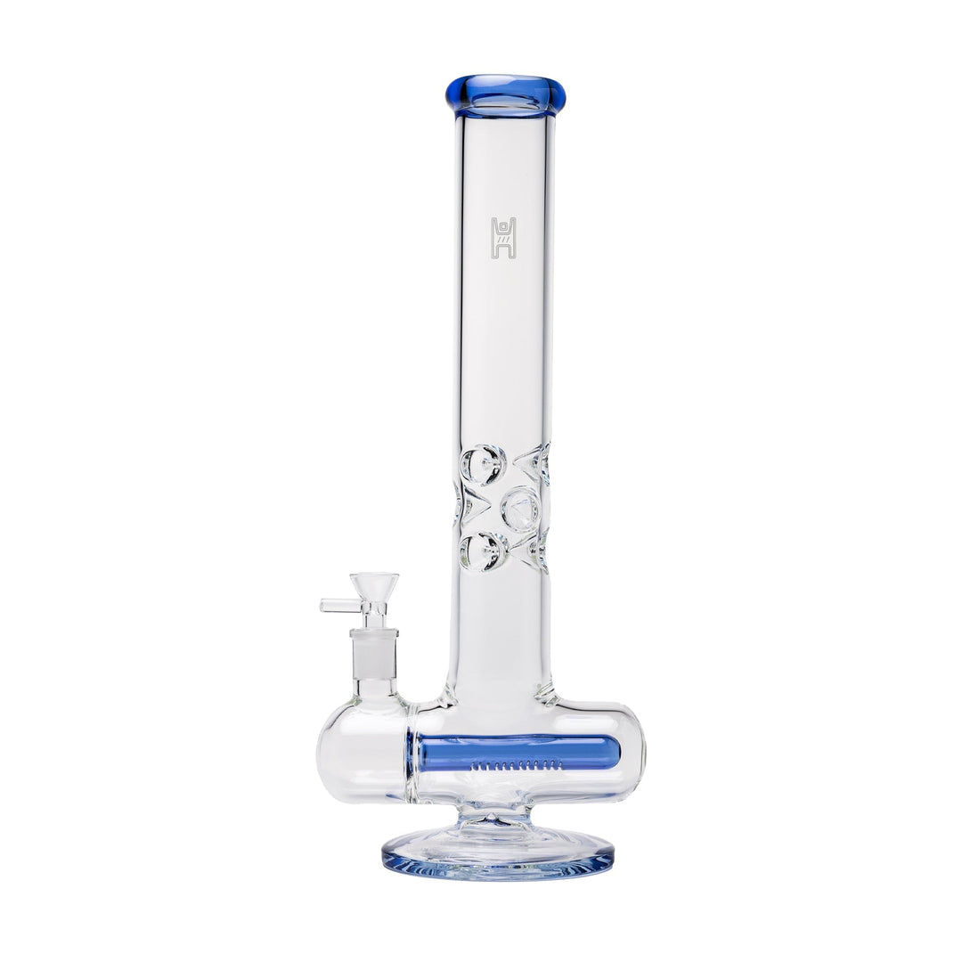 Inline Perc Glass Water Pipe with Triple Ice Catch