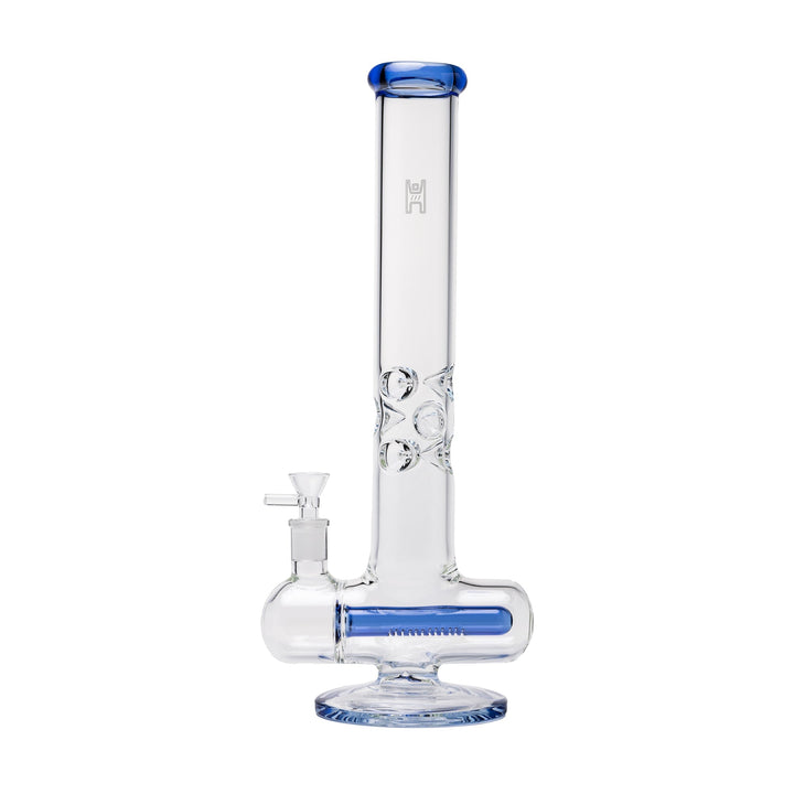 Inline Perc Glass Water Pipe with Triple Ice Catch