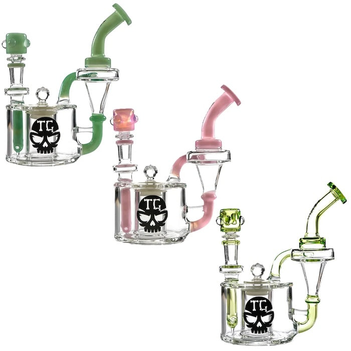 Toxic Stash Recycler Glass Water Pipe