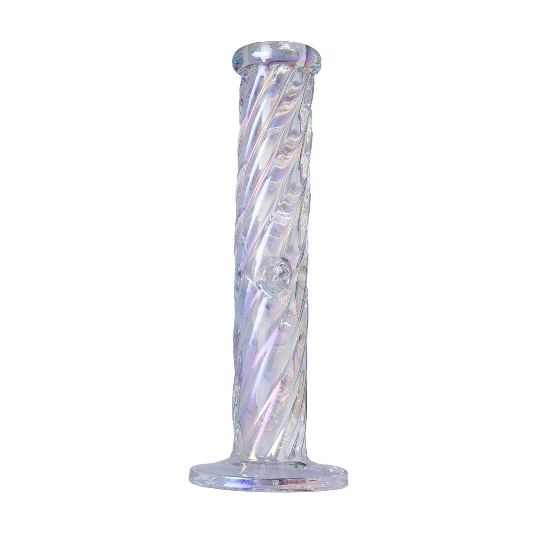 Iridescent Twisted Tube Glass Water Pipe