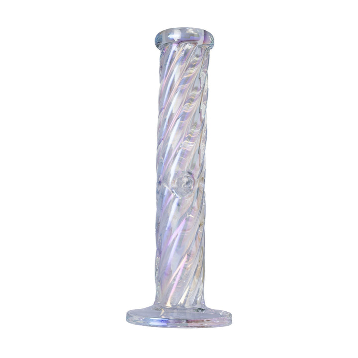 Iridescent Twisted Tube Glass Water Pipe