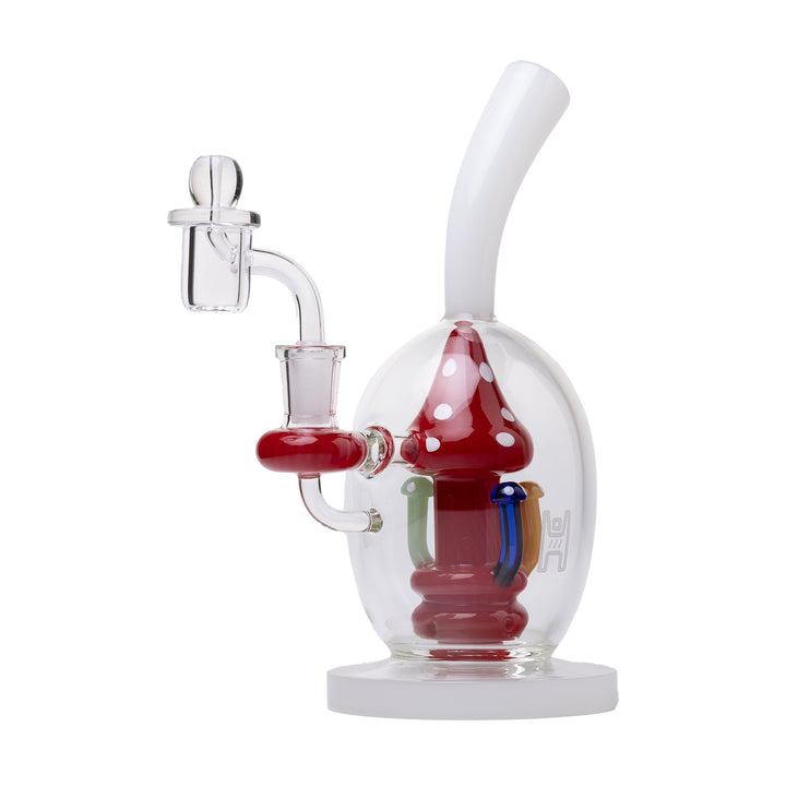 Mushroom Globe Dab Rig with 14mm Quartz Banger