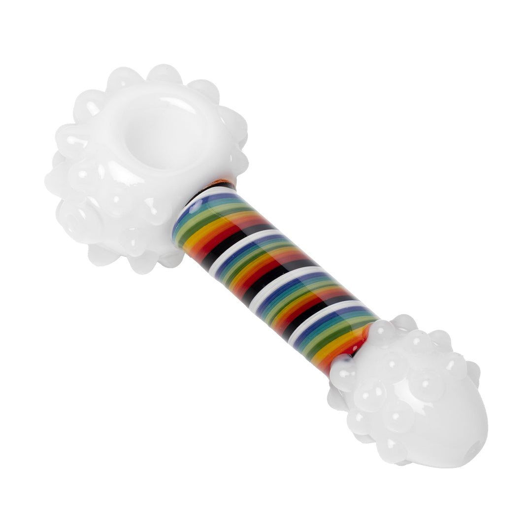 Vibrant Borosilicate Rainbow Hand Pipe