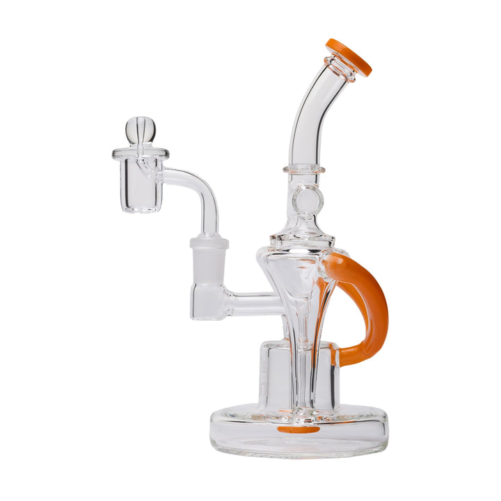 Compact Dual Recycler Dab Rig with Oil Catch
