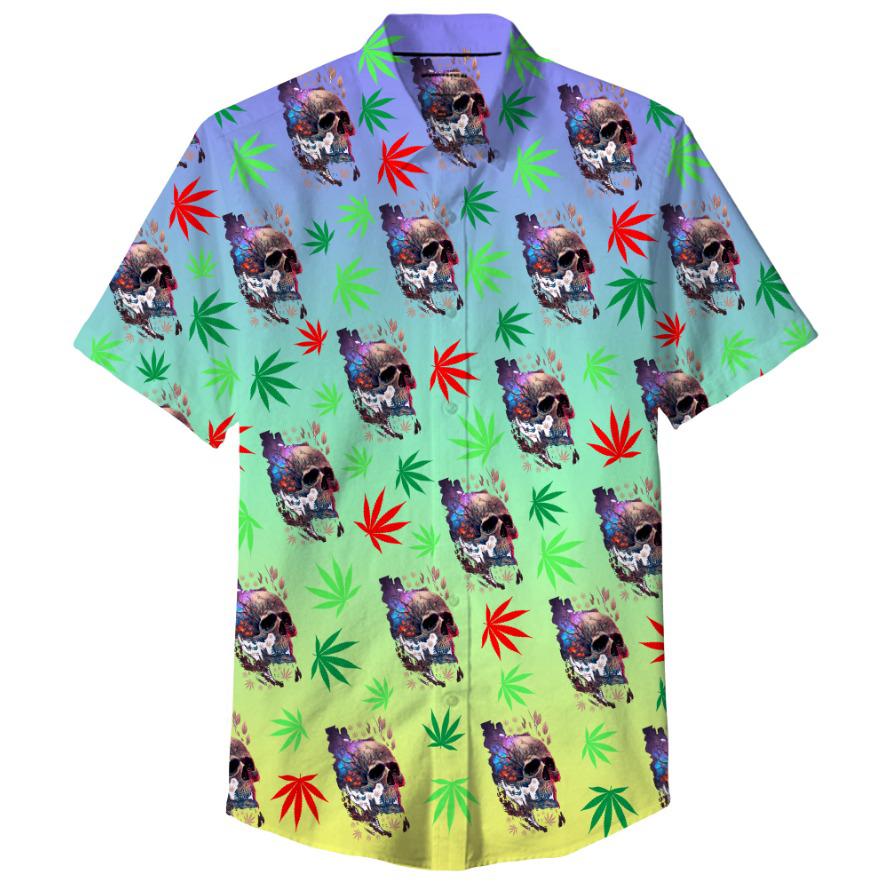 Skull Leaf Polyester Shirt - 5 Size Pack
