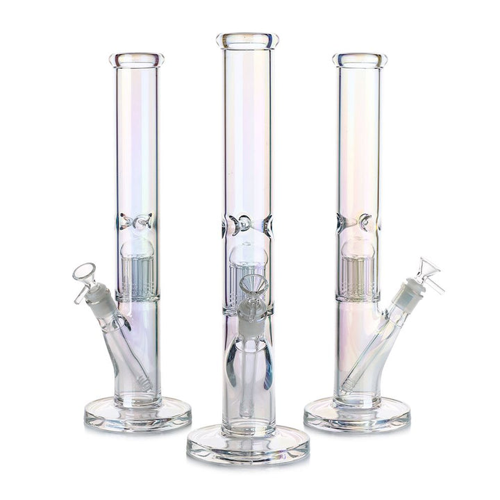 16in Electro Plated Straight Water Pipe with Perc