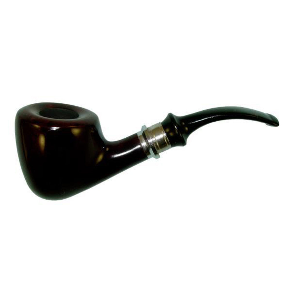 Cherry Wood Half-Bent Dublin Tobacco Pipe 5.5"