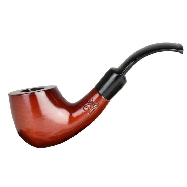 Compact 6-inch Cherry Wood Brandy Pipe