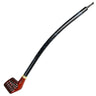 15-inch Engraved Cherry Wood Curved Pipe