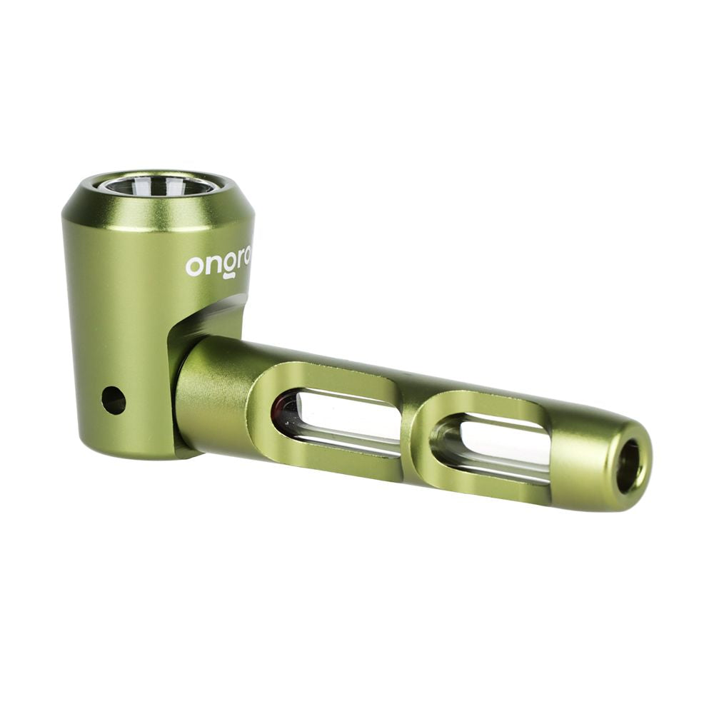 Durable Aluminum & Glass Spoon Pipe - 4.25"