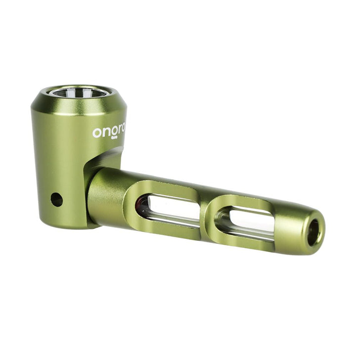 Durable Aluminum & Glass Spoon Pipe - 4.25"