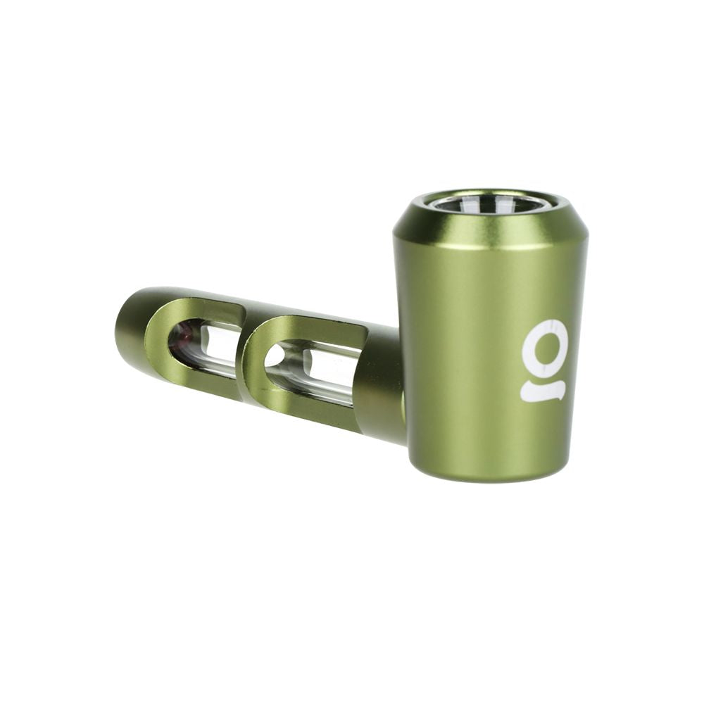 Durable Aluminum & Glass Spoon Pipe - 4.25"
