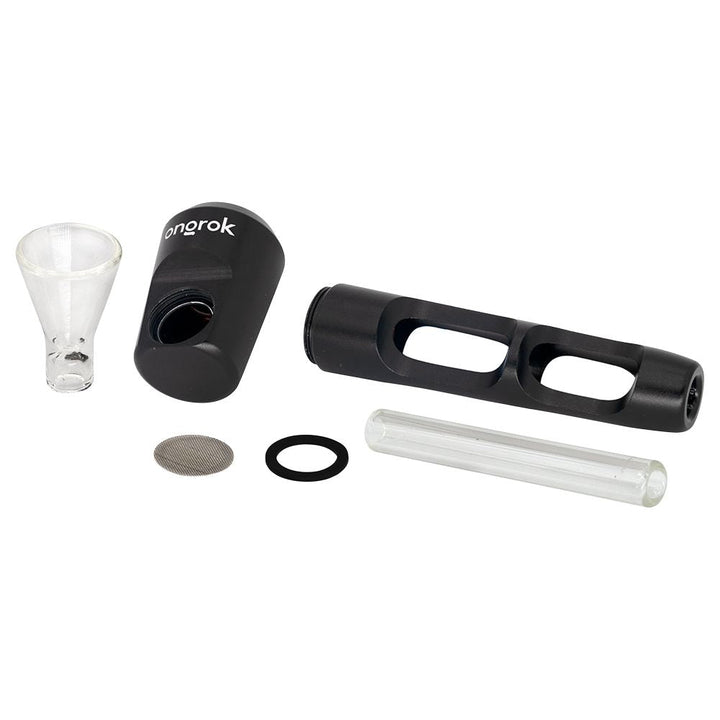 Durable Aluminum & Glass Spoon Pipe - 4.25"