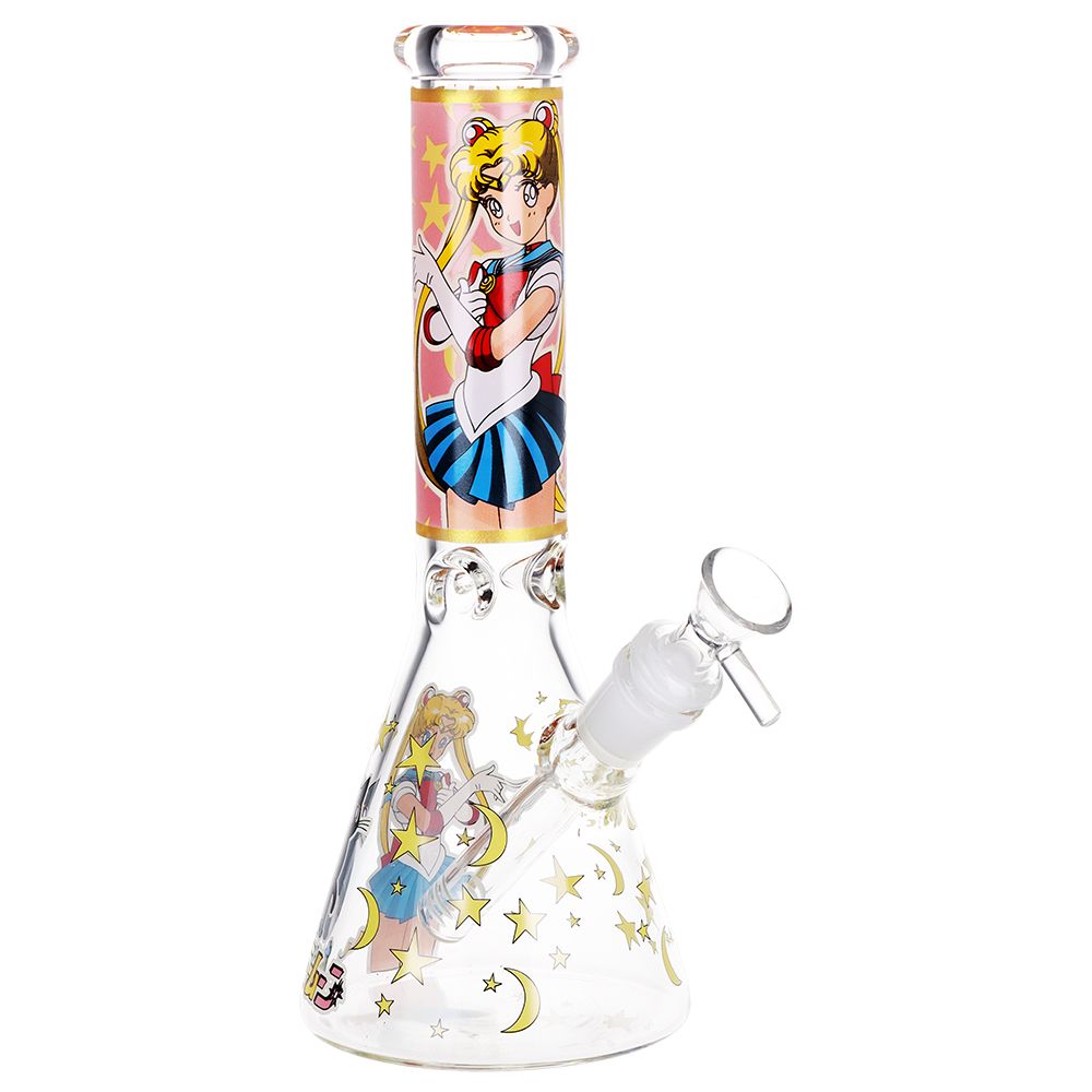 10 Inch Anime Decal Beaker Glass Water Pipe