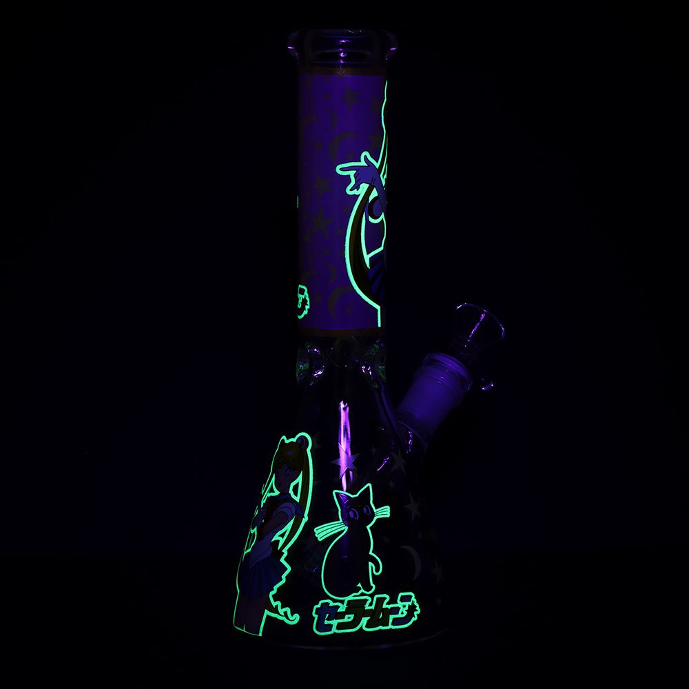 10 Inch Anime Decal Beaker Glass Water Pipe