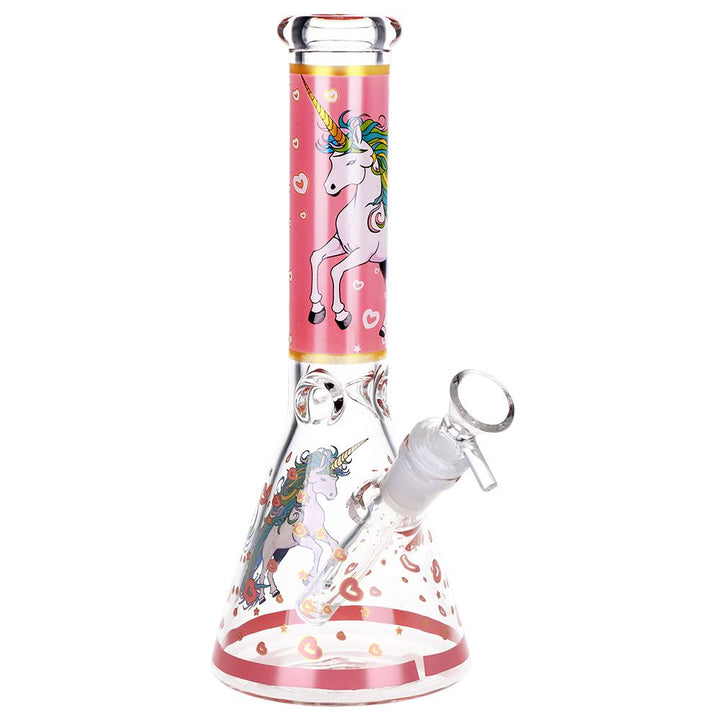 10 Inch Pink Unicorn Beaker Water Pipe
