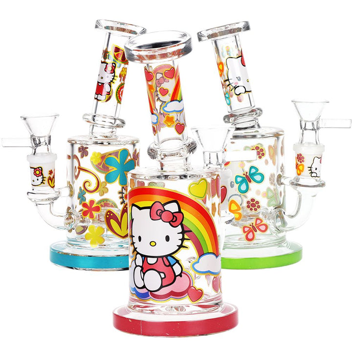 6.25 Inch Kitty Decal Water Pipe