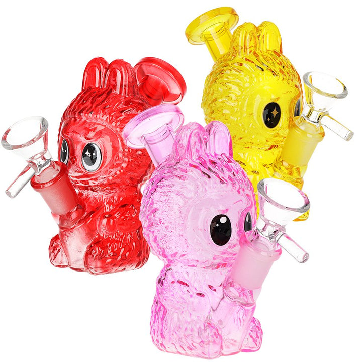 Compact Animal Design Glass Water Pipe - 4.5 Inch