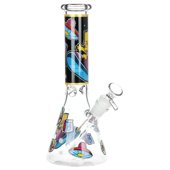 Cow Decal Beaker Glass Water Pipe - 10 Inch