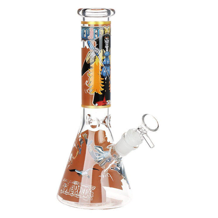 10.25" Beaker Water Pipe with Glow Decals