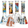 10.25" Beaker Water Pipe with Glow Decals