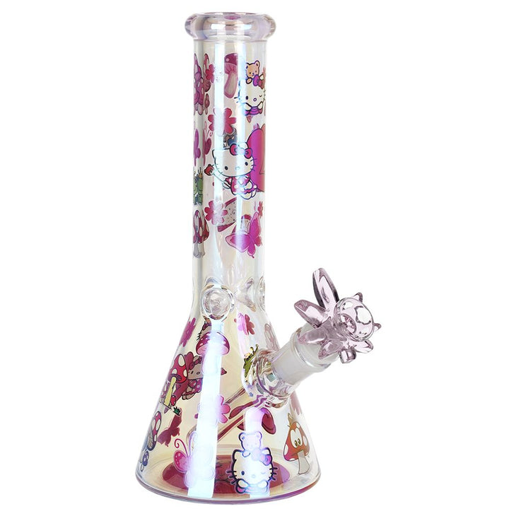Party Kitty Electroplated Beaker Bong 9.75in