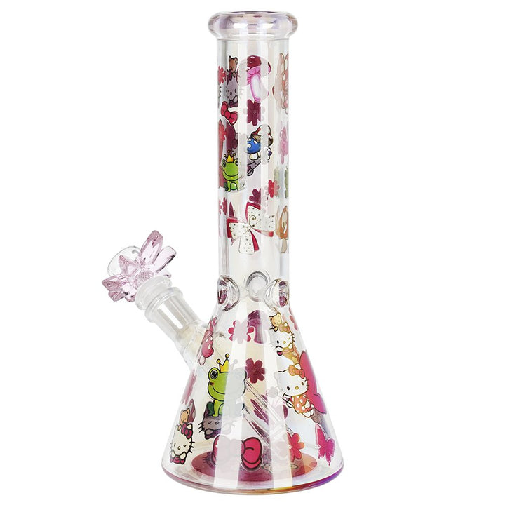 Party Kitty Electroplated Beaker Bong 9.75in
