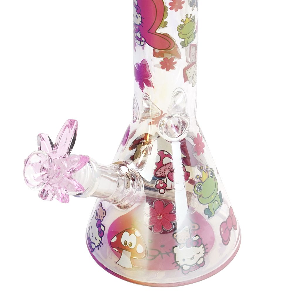 Party Kitty Electroplated Beaker Bong 9.75in