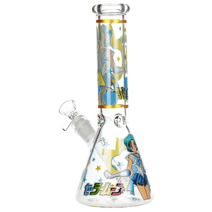 10" Blue Anime Beaker Water Pipe with Ice Catcher