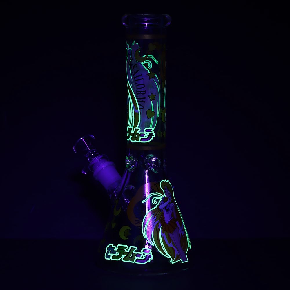 10" Anime Decal Glass Beaker Water Pipe
