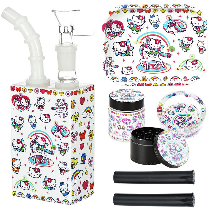 7" Unicorn Kitty Juicebox Water Pipe Travel Kit