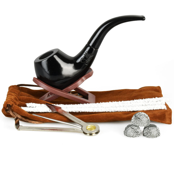 Compact Shire Style Bent Wood Tobacco Pipe