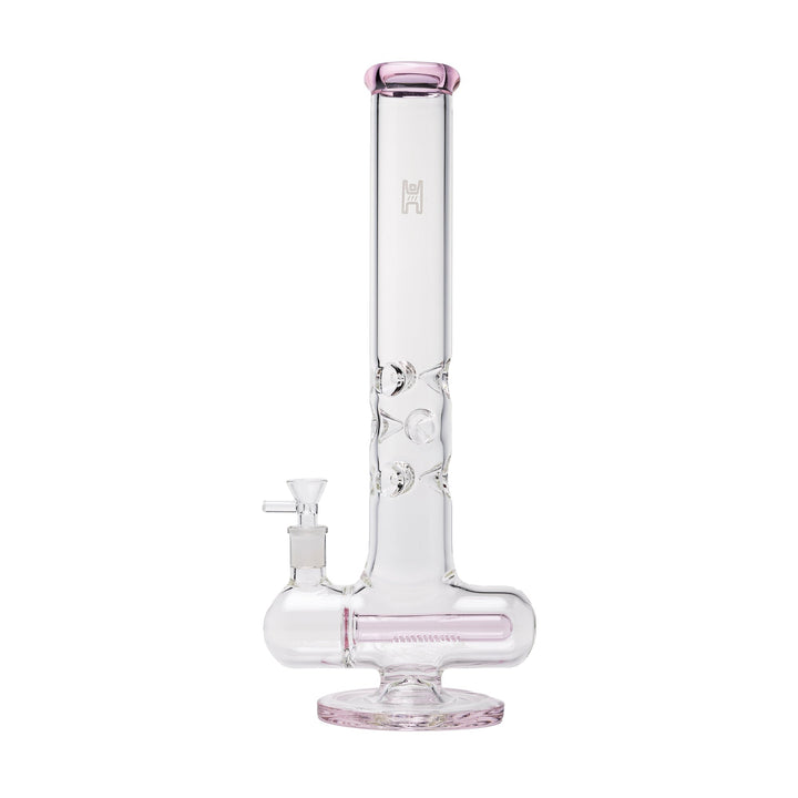 Inline Perc Glass Water Pipe with Triple Ice Catch