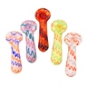 4.5 Inch Slime Green Frit Glass Spoon Pipe