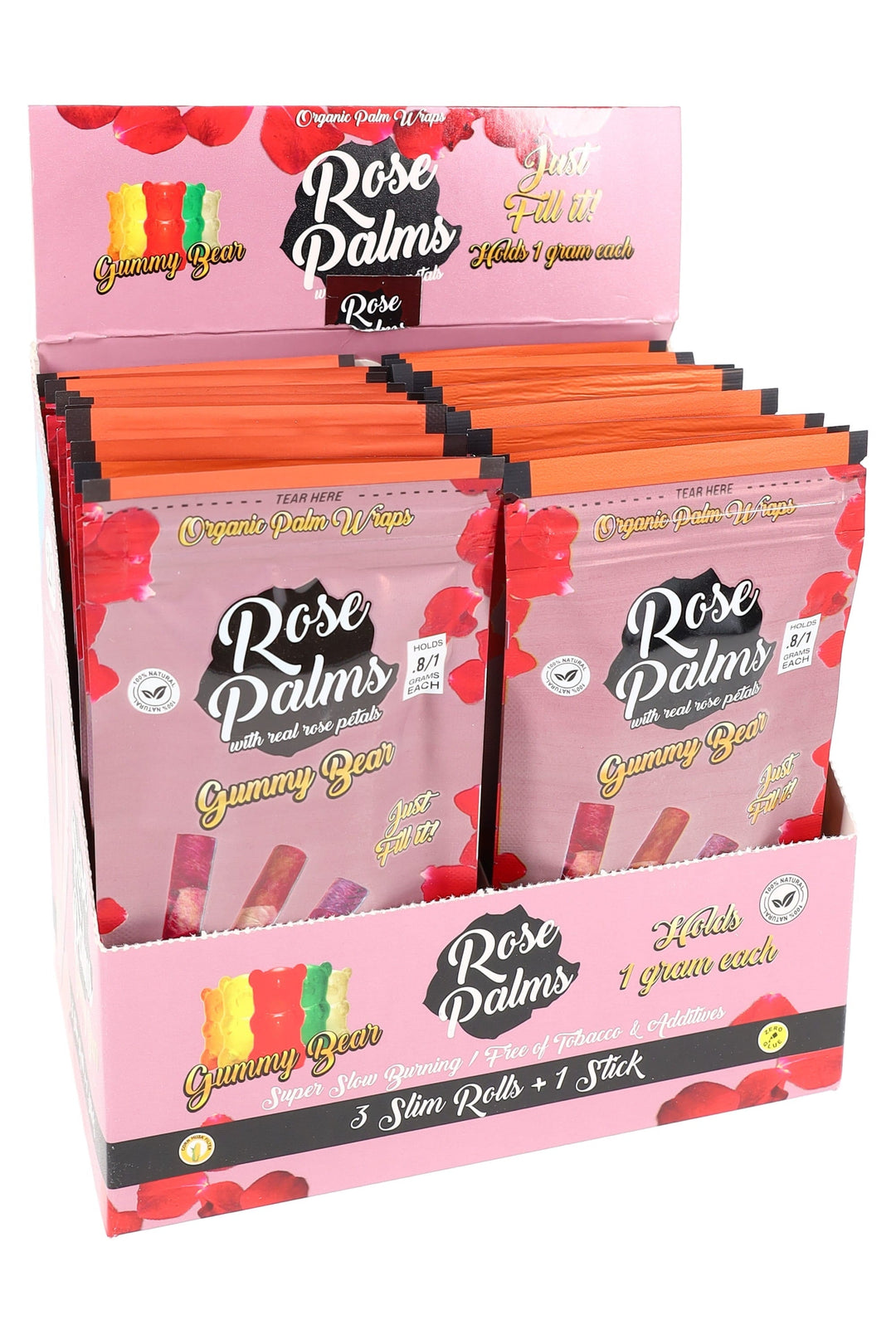 Rose Petal Palm Wraps - 20-Count Display