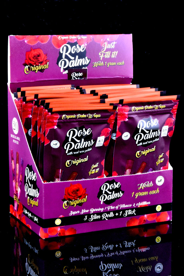 Rose Petal Palm Wraps - 20-Count Display