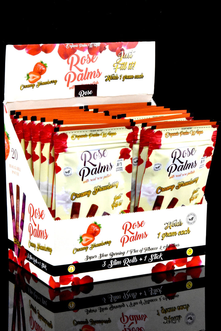Rose Petal Palm Wraps - 20-Count Display