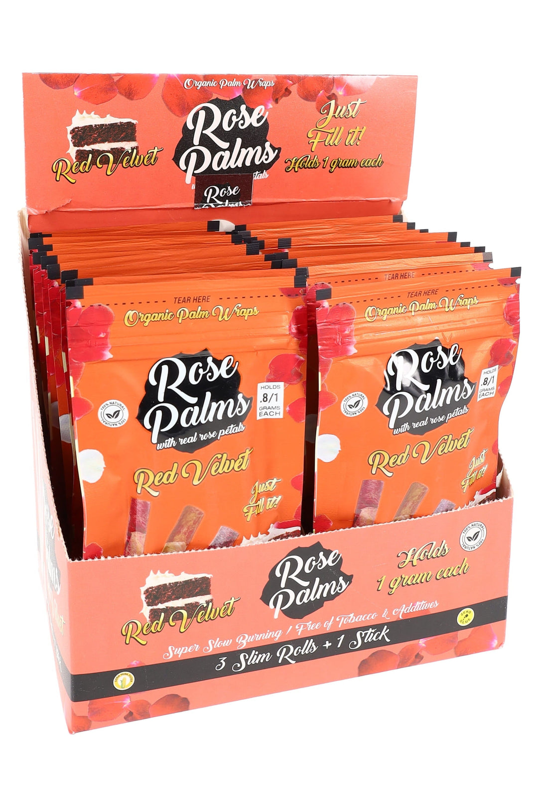 Rose Petal Palm Wraps - 20-Count Display