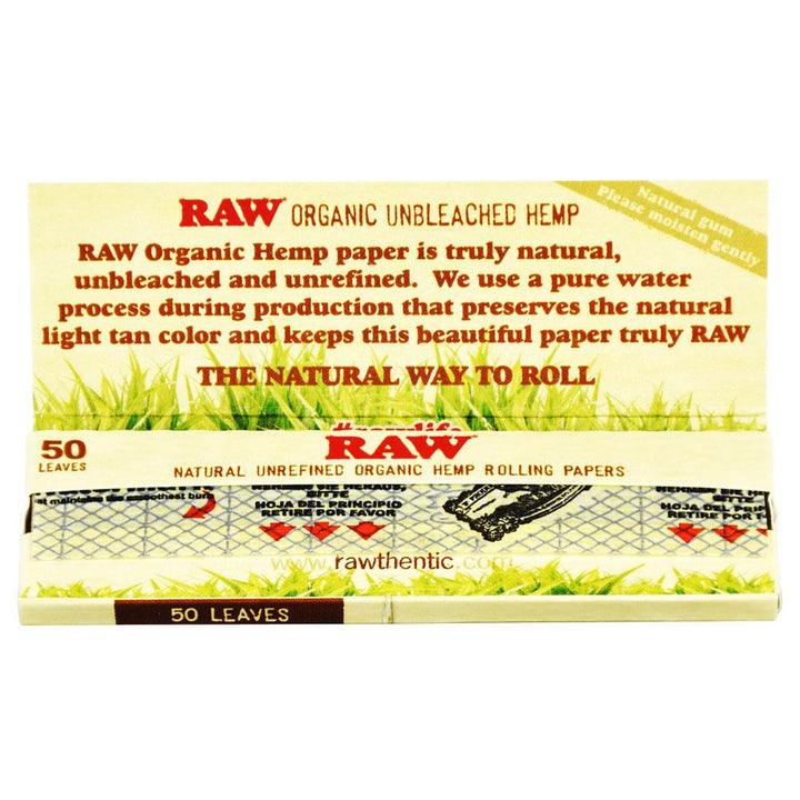 RAW Certified Organic Hemp Rolling Sheets