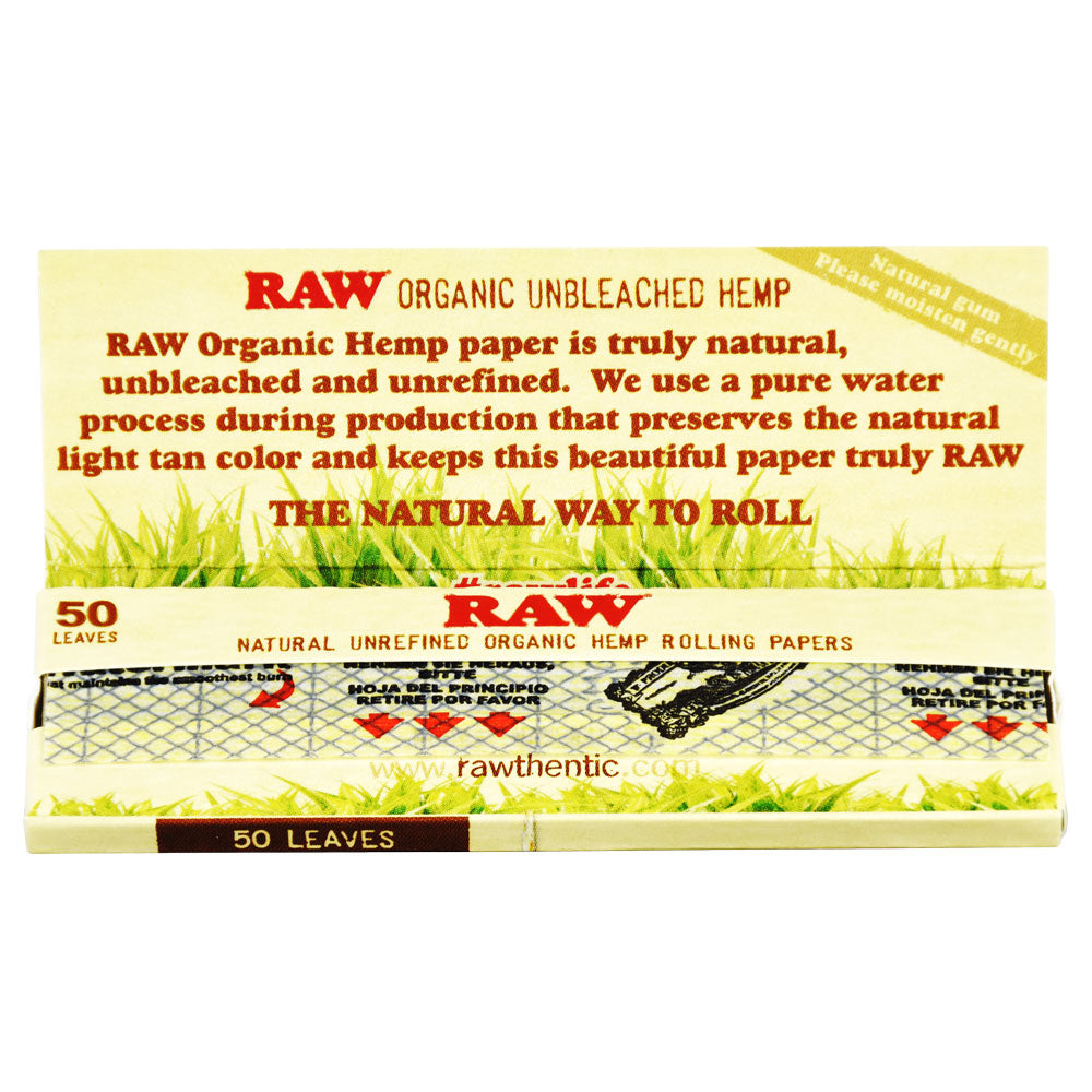 RAW Certified Organic Hemp Rolling Sheets