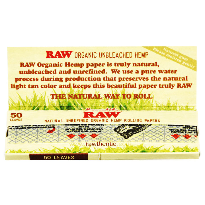 RAW Certified Organic Hemp Rolling Sheets
