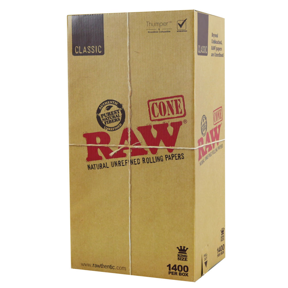RAW Classic Kingsize Pre-Rolled Cones - 1400 Box